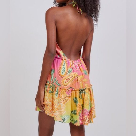 Farm Rio Dress Open Back Romance de Arara - Picture 3 of 5